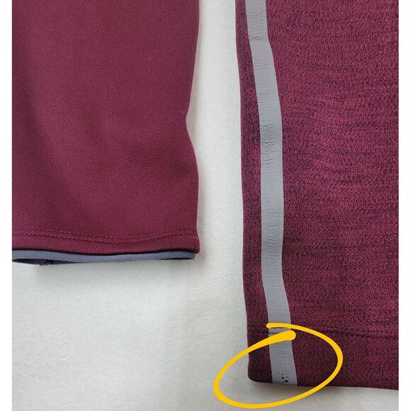 Nike Virginia Tech Hokies Maroon DRY-FIT Long Sleeve Half-Zip Mens M Pullover - Picture 10 of 11